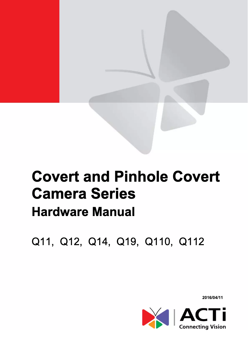 Image de la première page du manuel de l'appareil Q110