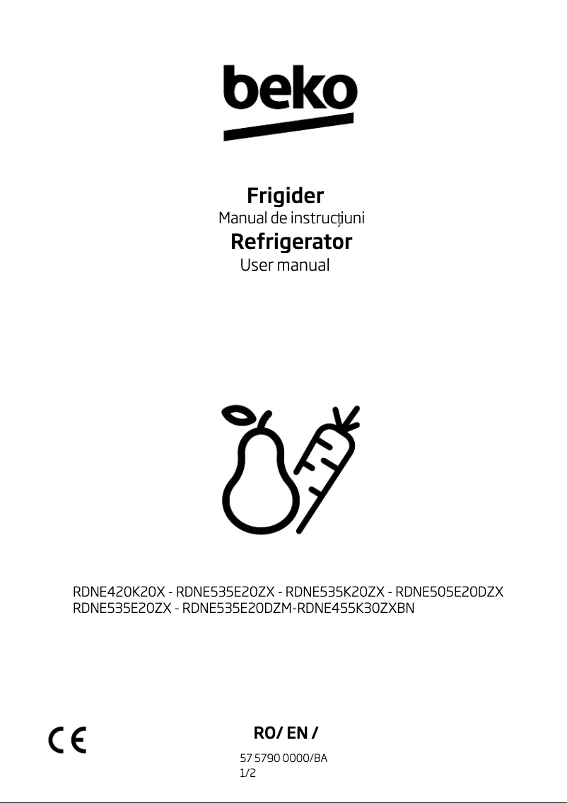 Page n°1 - Manuel utilisateur Beko RDNE455K30ZXBN