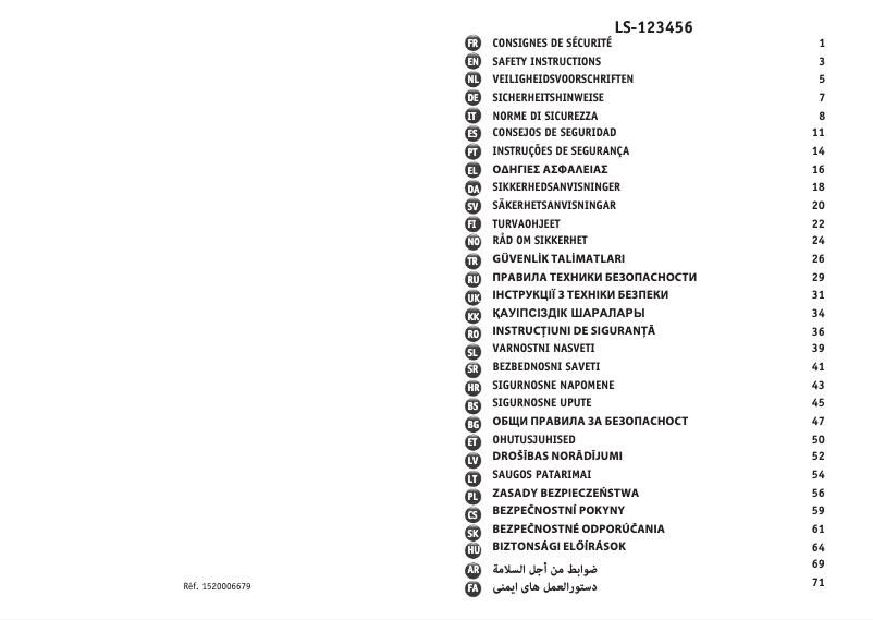 Image de la première page du manuel de l'appareil Eco Respect AT80E810