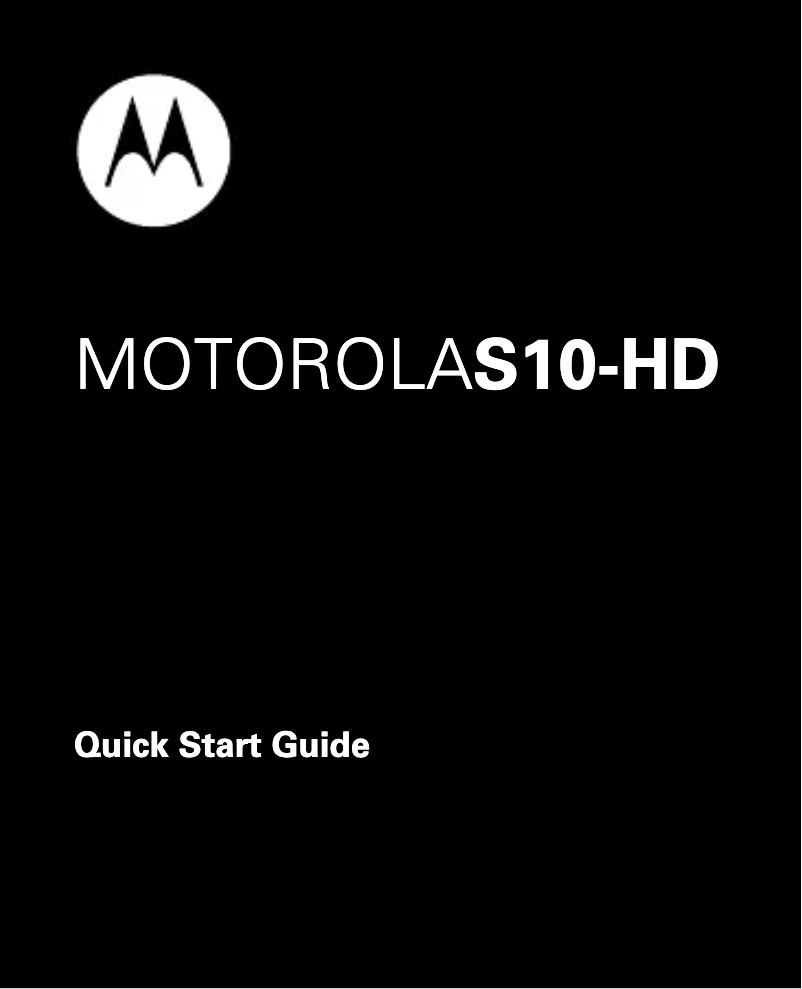 Page n°1 - Manuel utilisateur Motorola S10-HD