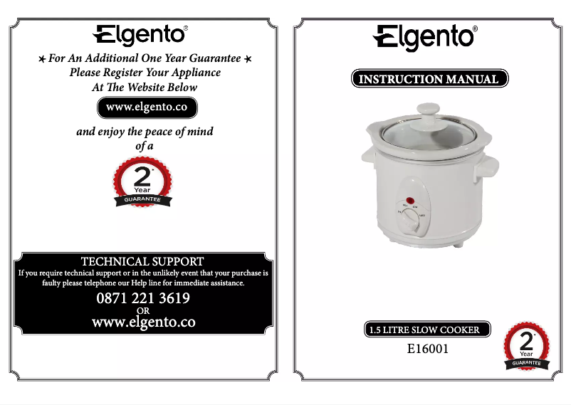 Page n°1 - Manuel utilisateur Elgento E16001