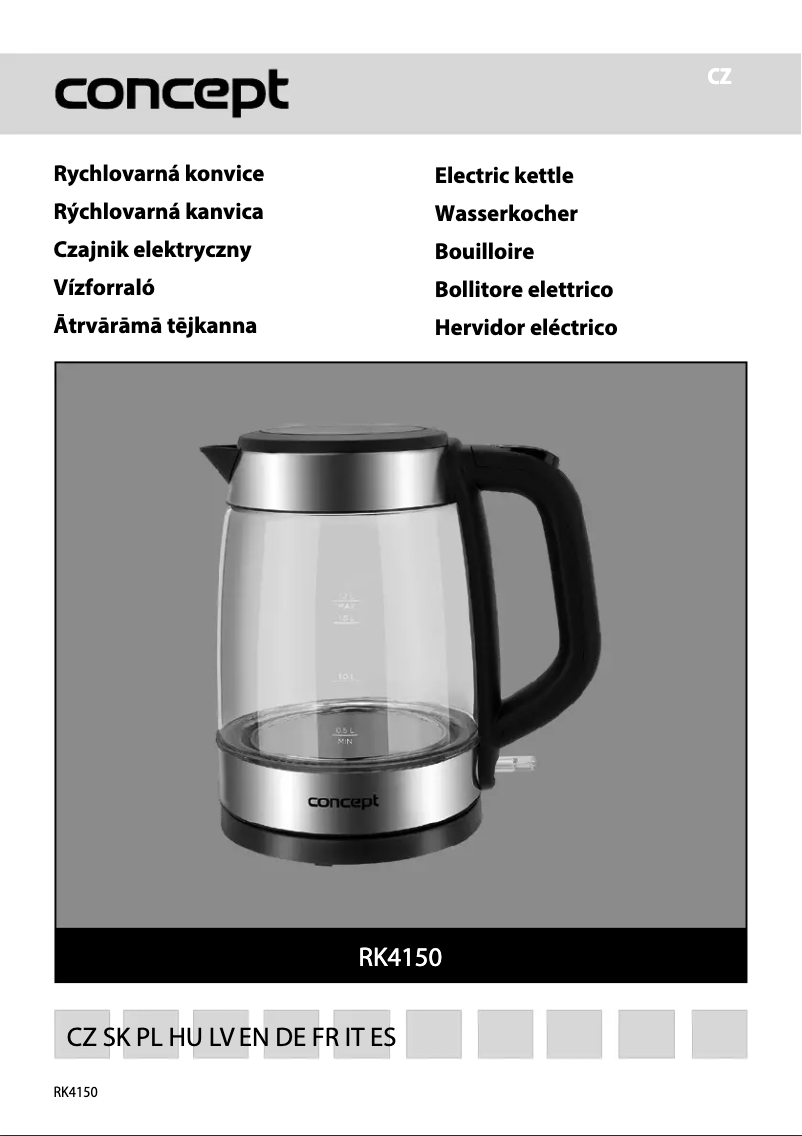 Page n°1 - Manuel utilisateur Concept RK4150