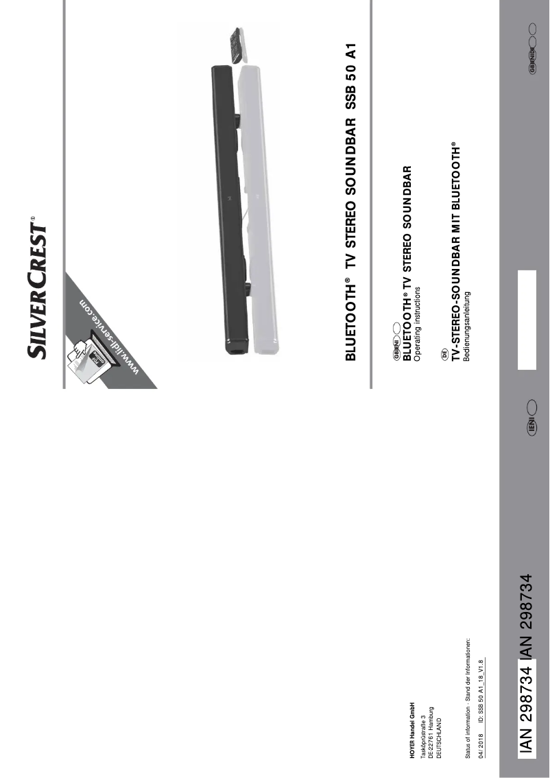 Page 1 de la notice Manuel utilisateur SilverCrest SSB 50 A1