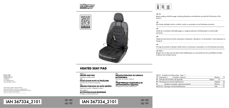 Page 1 de la notice Manuel utilisateur Ultimate Speed IAN 367334