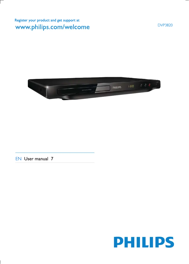 Image de la première page du manuel de l'appareil DVP3820