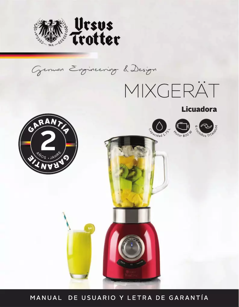 Page 1 de la notice Manuel utilisateur Ursus Trotter UT-METALLEK805R