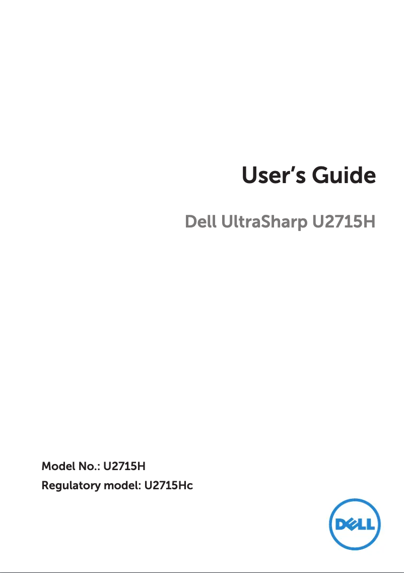 Page n°1 - Manuel utilisateur Dell UltraSharp U2715H