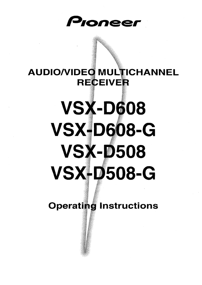 Image de la première page du manuel de l'appareil VSX-D608-G
