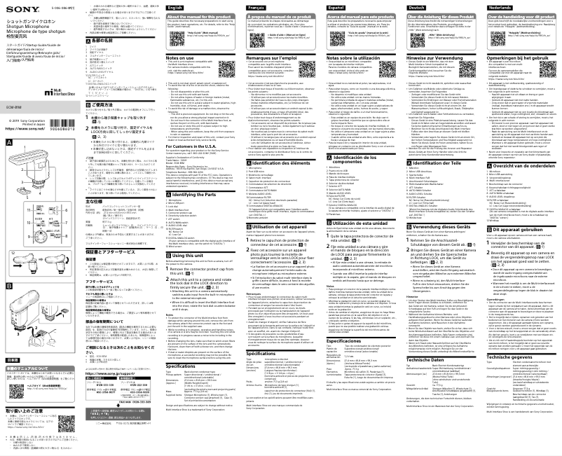 Page n°1 - Guide d'installation Sony ECM-B1M
