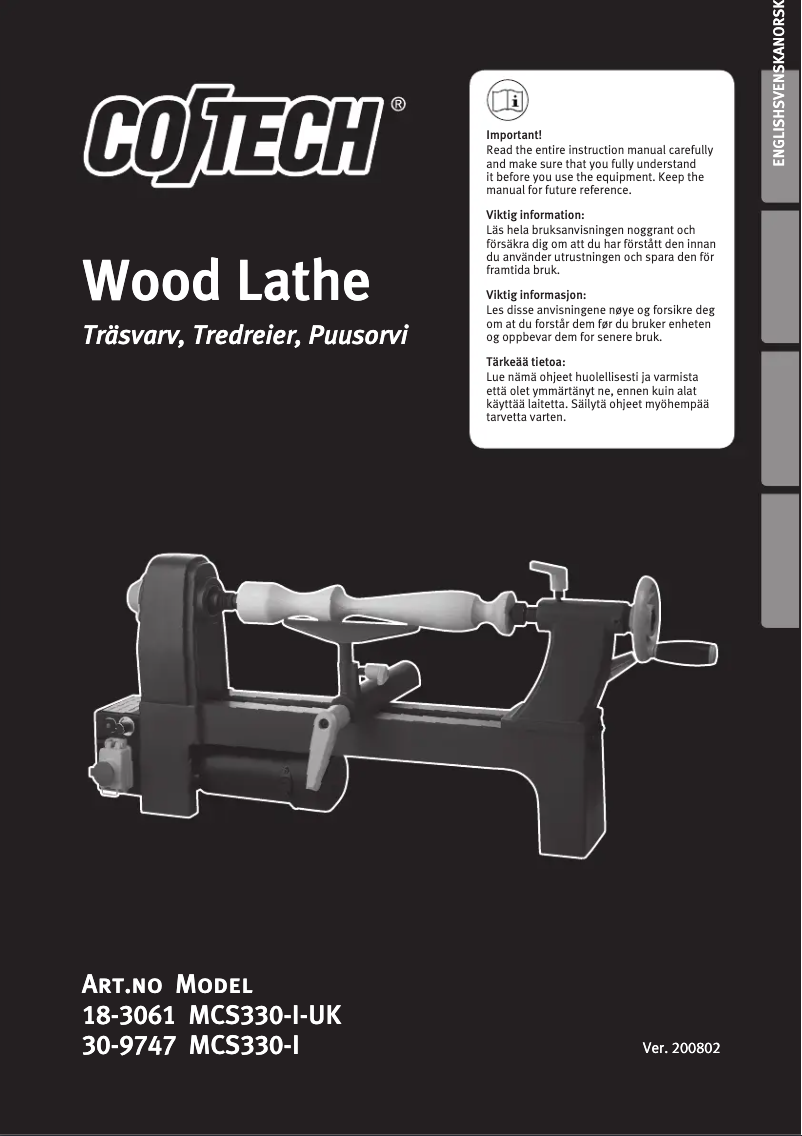 Page 1 de la notice Manuel utilisateur Cotech MCS330-I