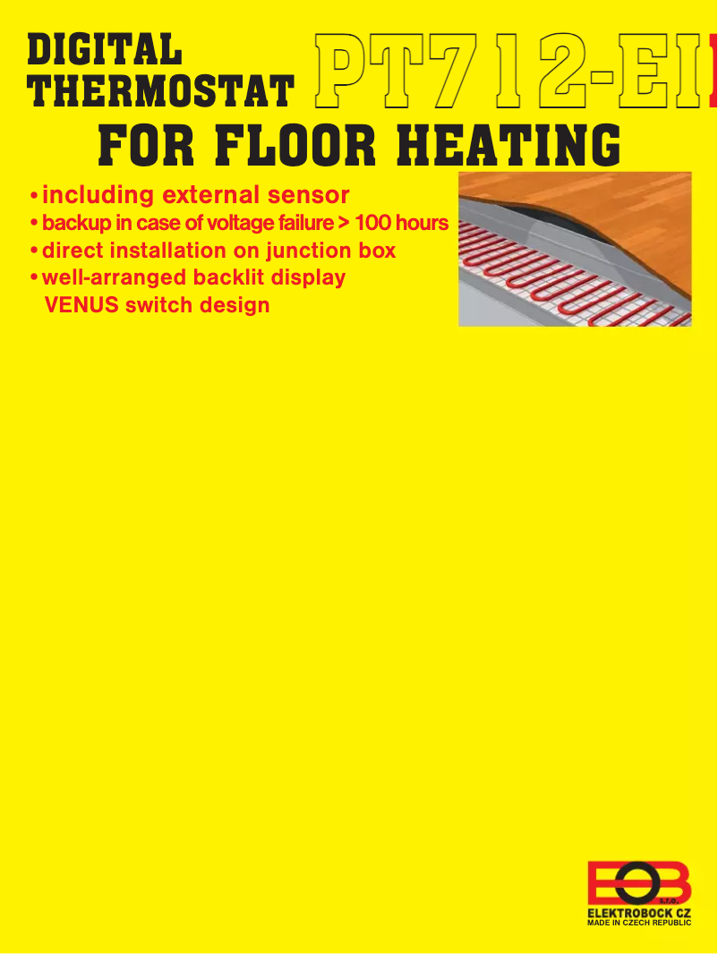 Page 1 de la notice Manuel utilisateur Elektrobock PT712-EI