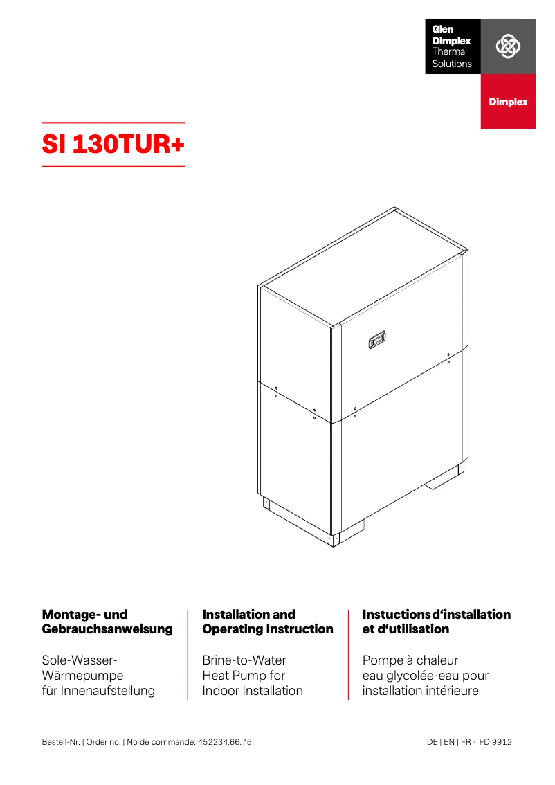 Page n°1 - Manuel utilisateur Dimplex SI 130TUR+