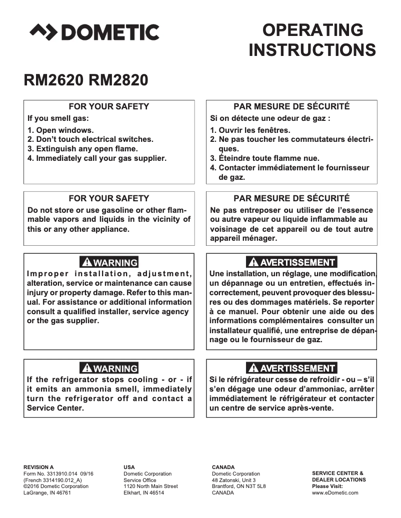 Image de la première page du manuel de l'appareil RM2620