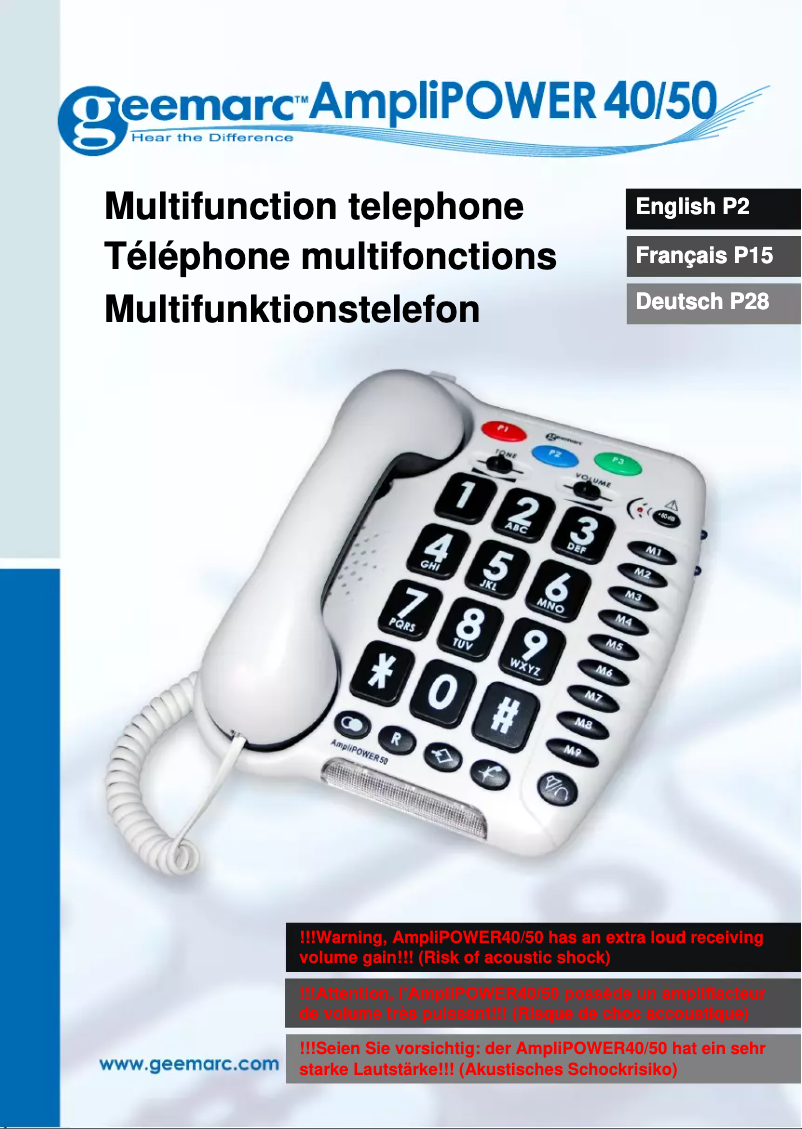 Image de la première page du manuel de l'appareil AMPLIPOWER 40