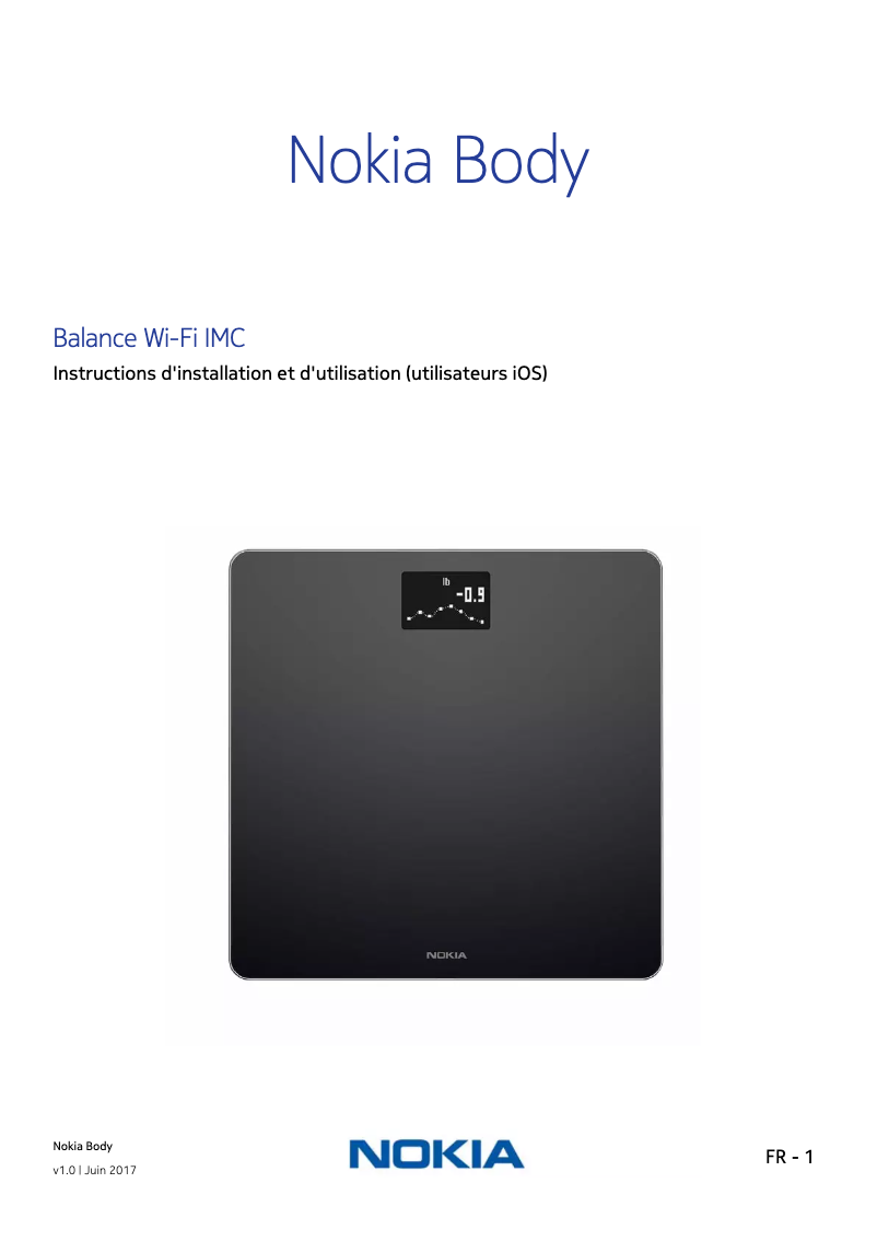 Page 1 de la notice Guide d'installation Nokia Body