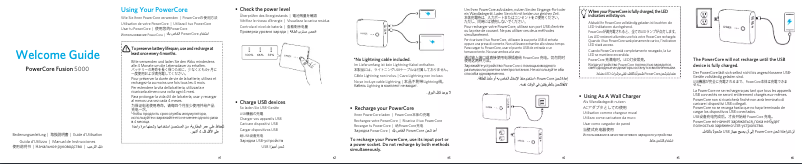 Page 1 de la notice Manuel utilisateur Anker PowerCore Fusion 5000