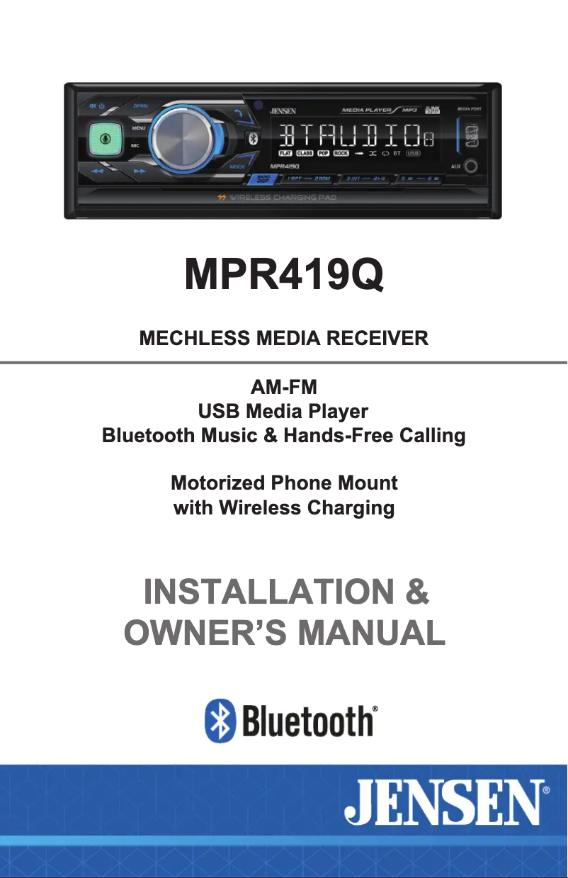 Page n°1 - Manuel utilisateur Jensen MPR419Q