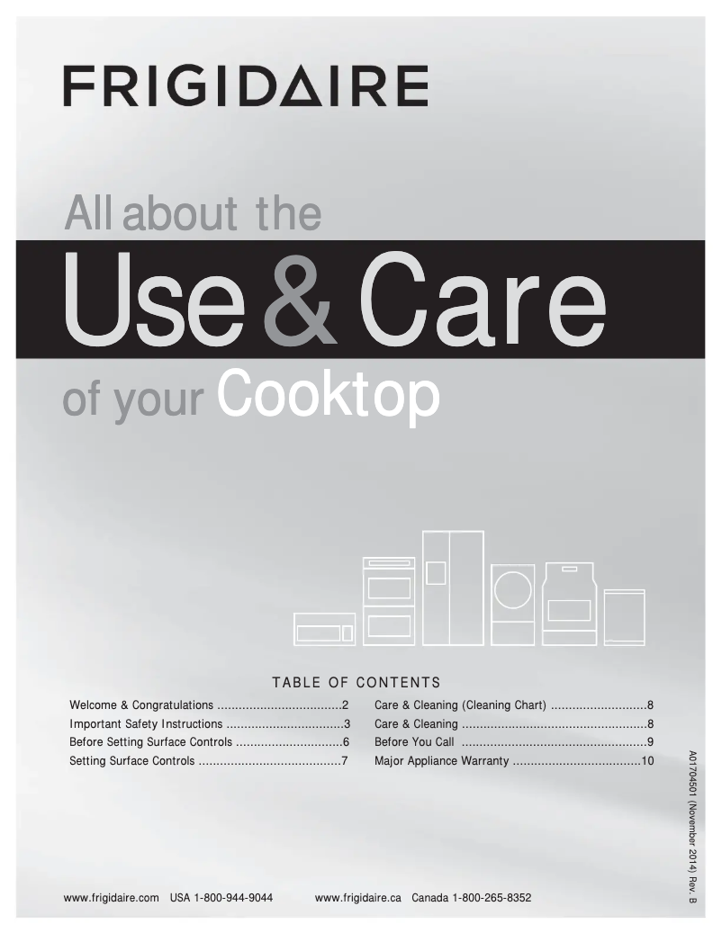 Page 1 de la notice Manuel utilisateur Frigidaire FGGC3045QB