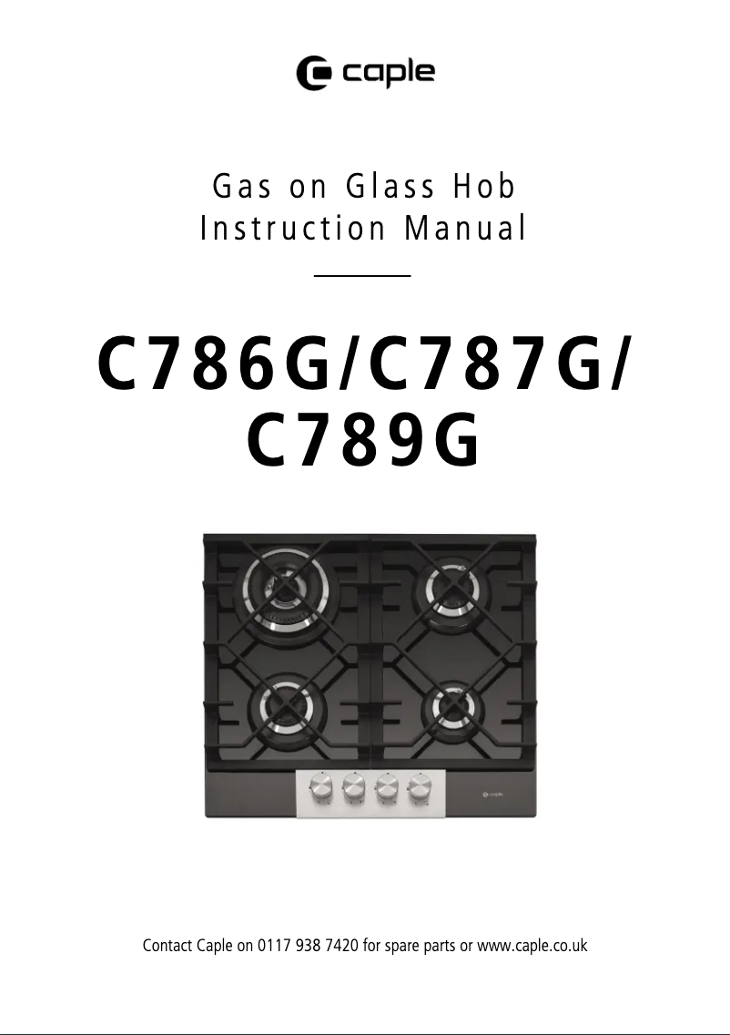 Page n°1 - Manuel utilisateur Caple C786G
