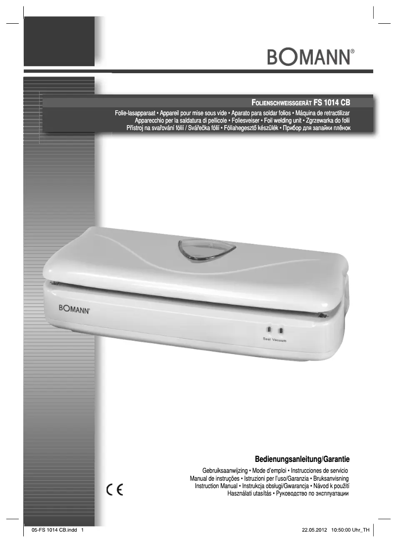 Page 1 de la notice Manuel utilisateur Bomann FS 1014