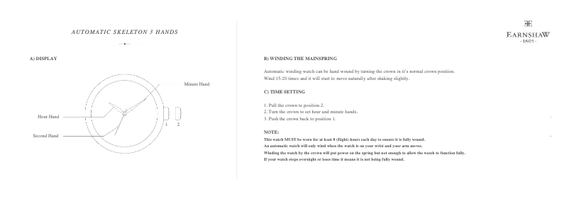 Page 1 de la notice Manuel utilisateur Earnshaw Skeleton ES-8809