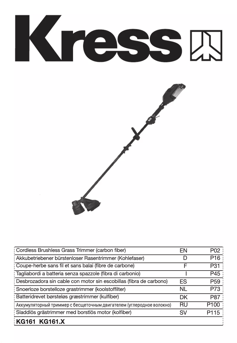 Page 1 de la notice Manuel utilisateur Kress KG161.9