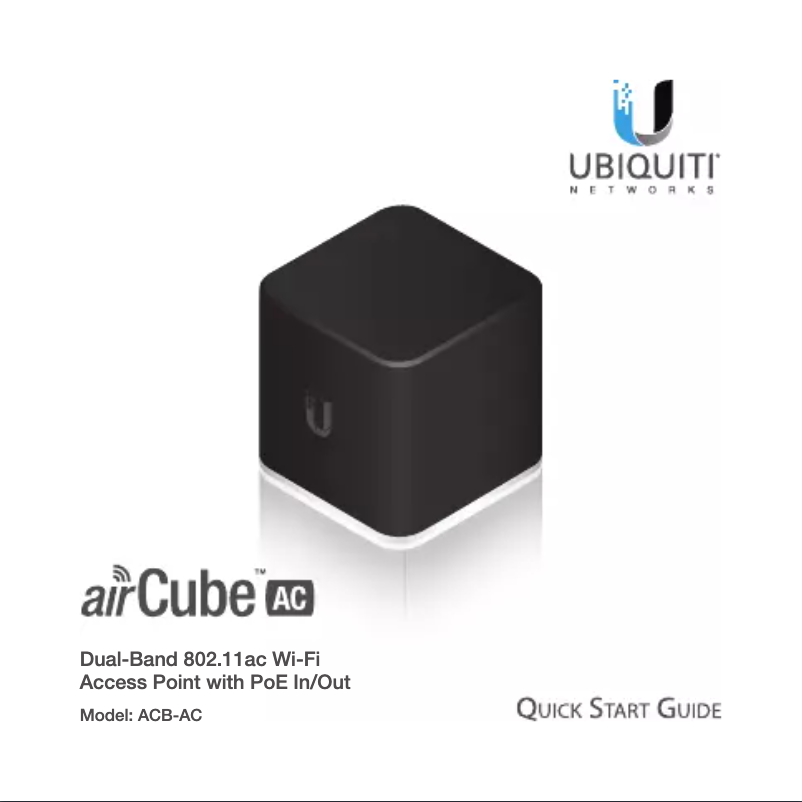 Page 1 de la notice Manuel utilisateur Ubiquiti Networks AirCube