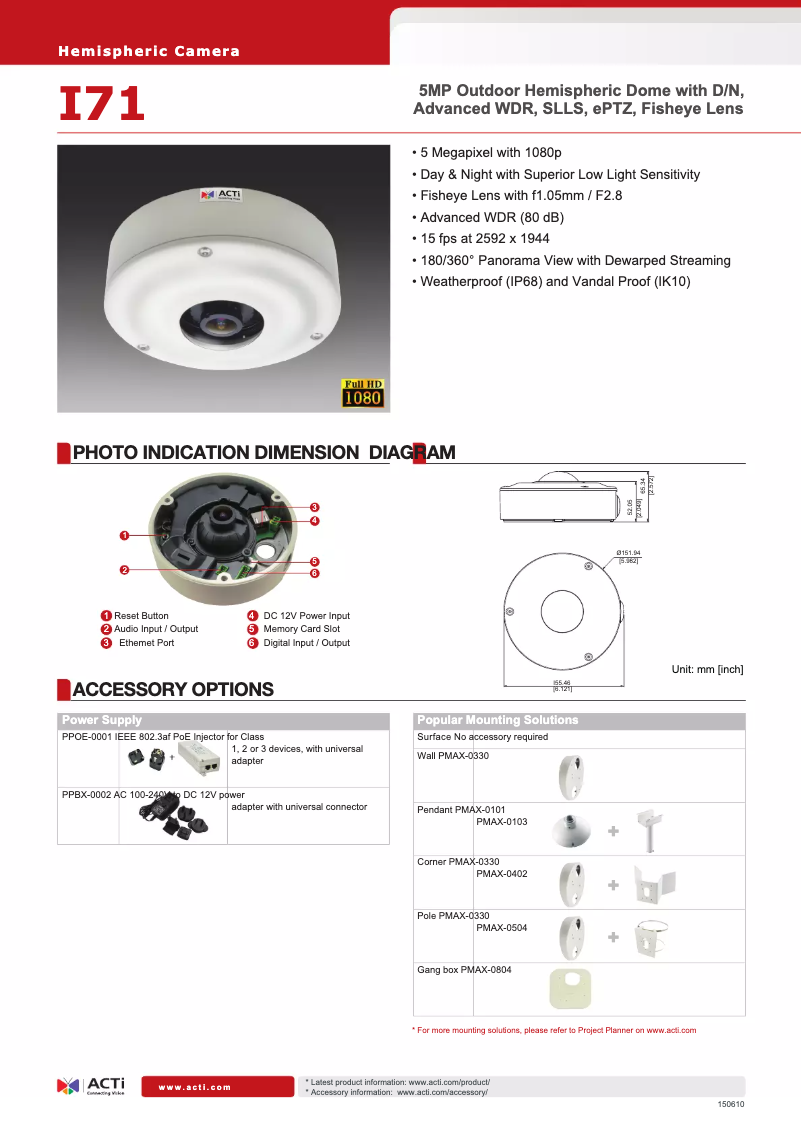 Page n°1 - Brochure ACTi I71