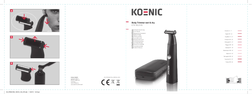 Page n°1 - Manuel utilisateur Koenic KTB 3619 IN
