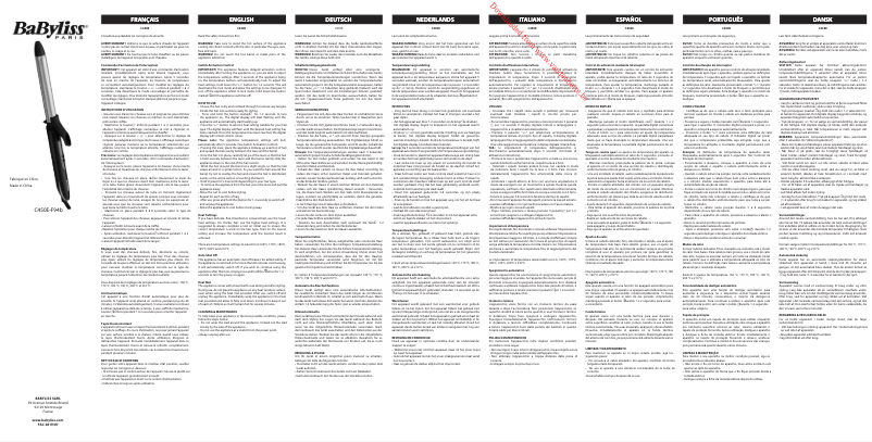 Page 1 de la notice Manuel utilisateur BaByliss C450E