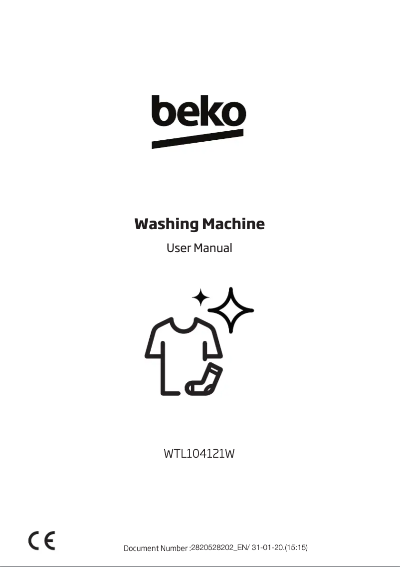 Page 1 de la notice Manuel utilisateur Beko WTL104121W