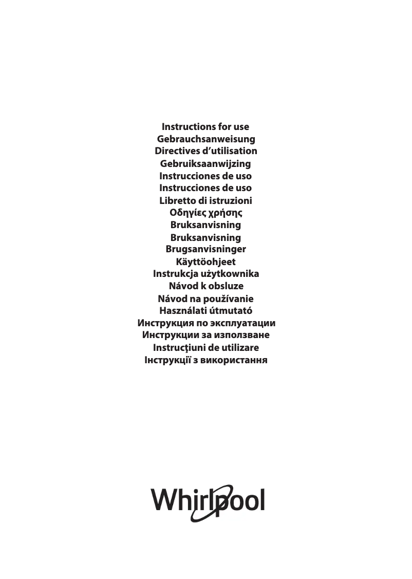 Page n°1 - Manuel utilisateur Whirlpool SPIW318A2WF