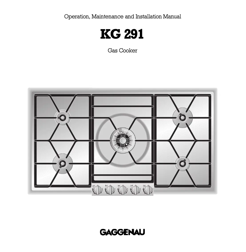 Página 1 del manual Manual de usuario Gaggenau KG 291-210