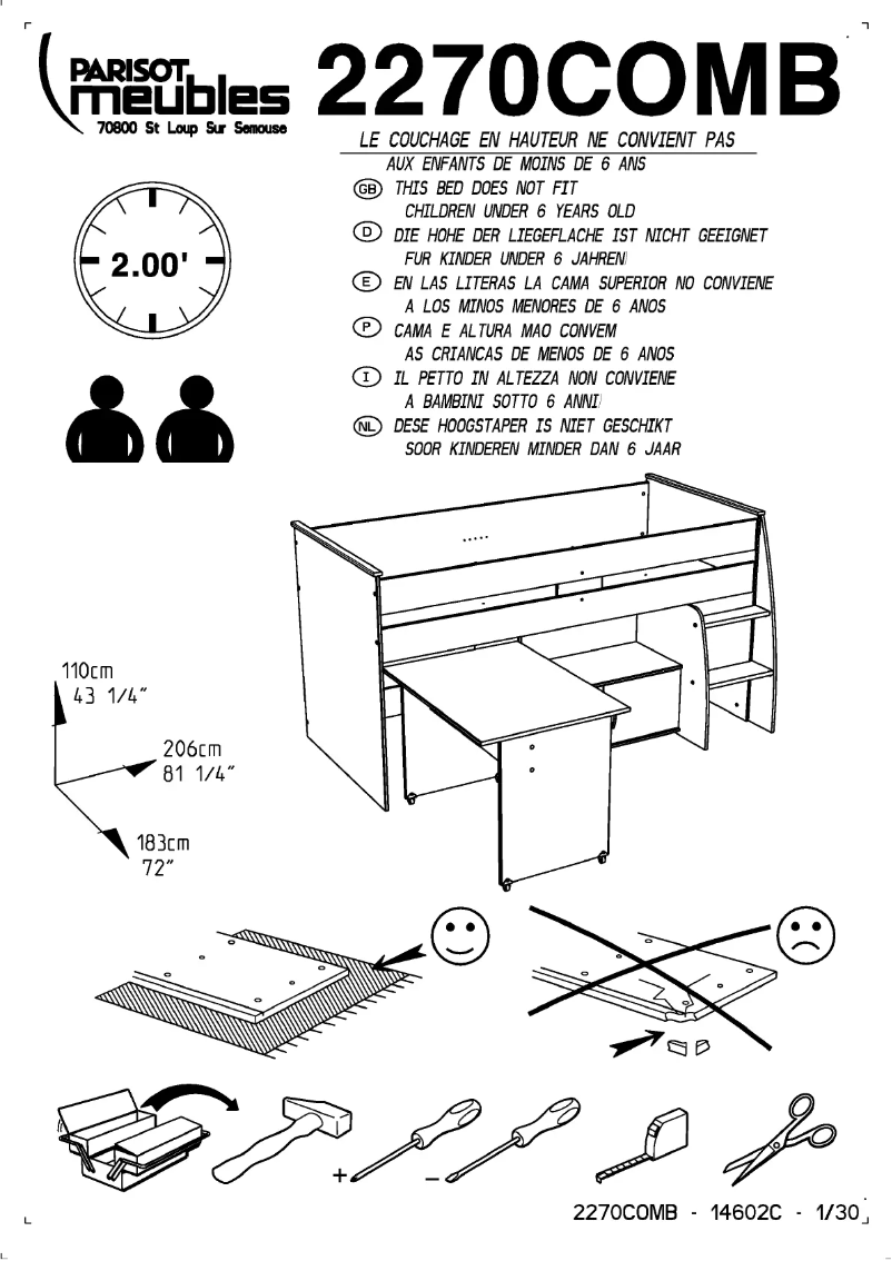 Page n°1 - Manuel utilisateur Parisot Reverse 2270COMB