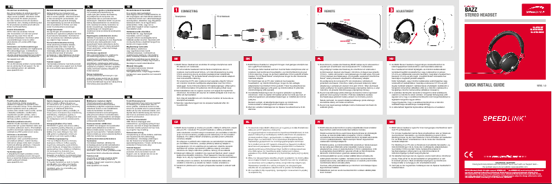 Page n°1 - Manuel utilisateur Speed-Link BAZZ Stereo
