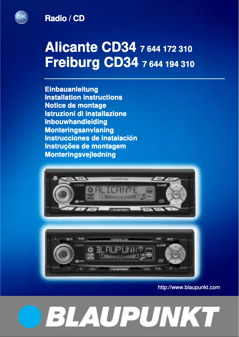 Imagen de la primera página del manual del dispositivo Freiburg CD34