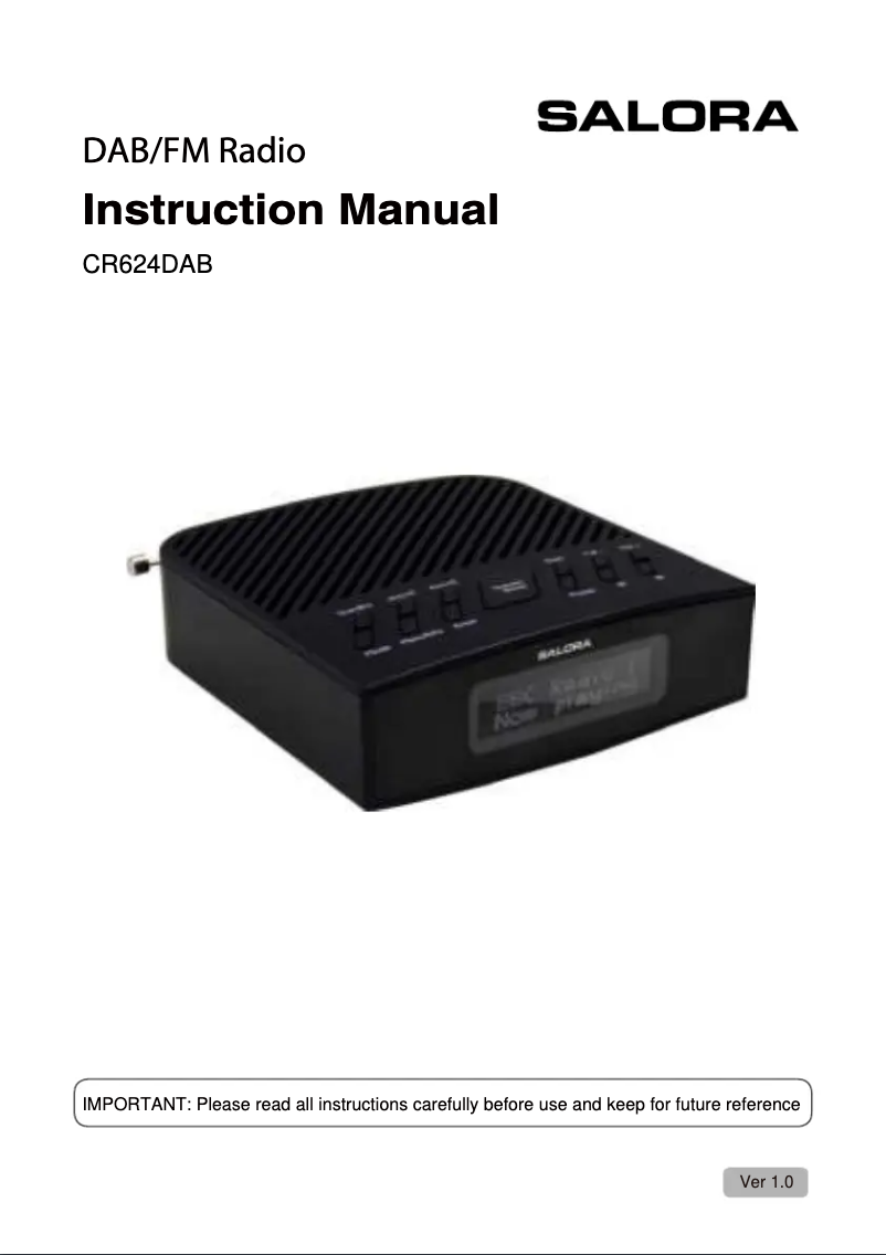 Page 1 de la notice Manuel utilisateur Salora CR624DAB