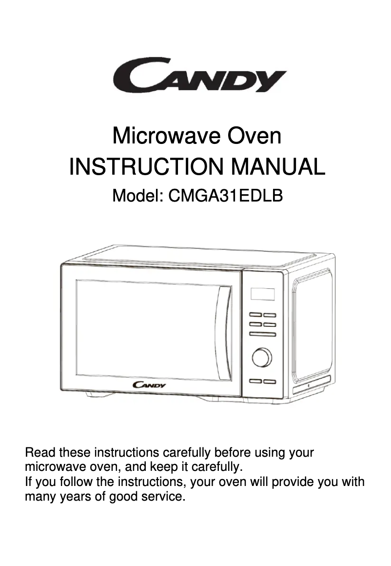 Image de la première page du manuel de l'appareil CMGA31EDLB