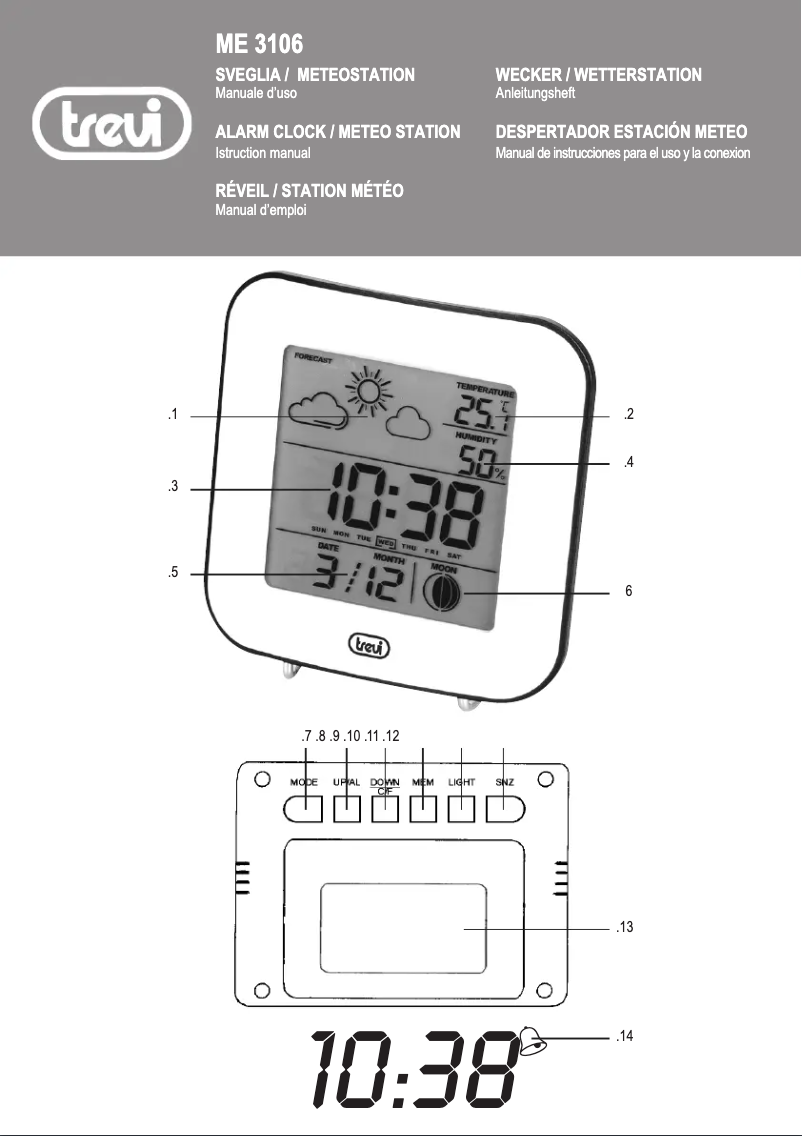Page 1 de la notice Manuel utilisateur Trevi ME 3106