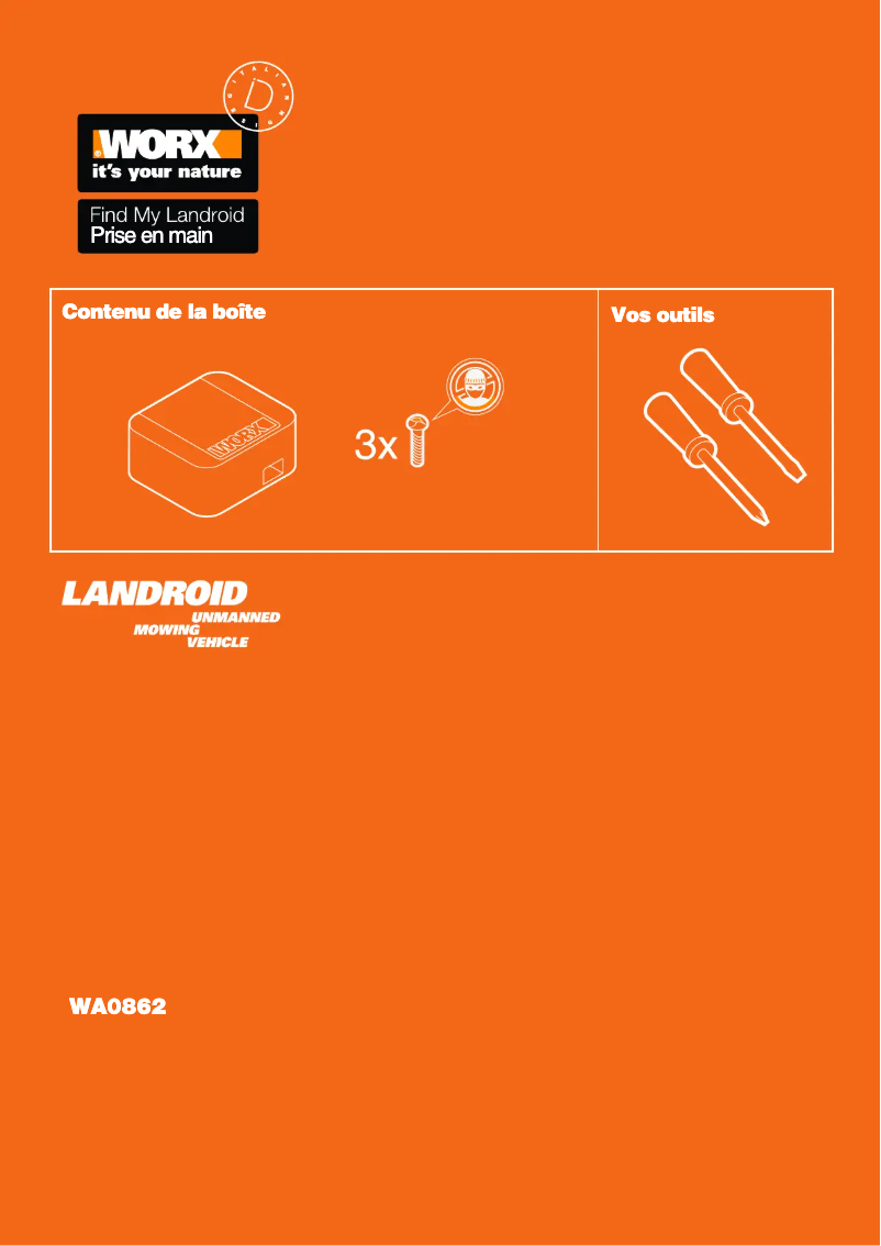 Page n°1 - Manuel utilisateur Worx Landroid WA0862
