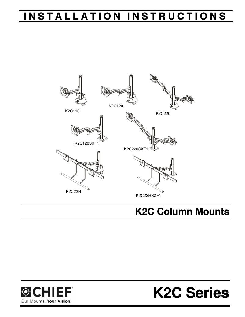 Page n°1 - Manuel utilisateur Chief K2C22HS