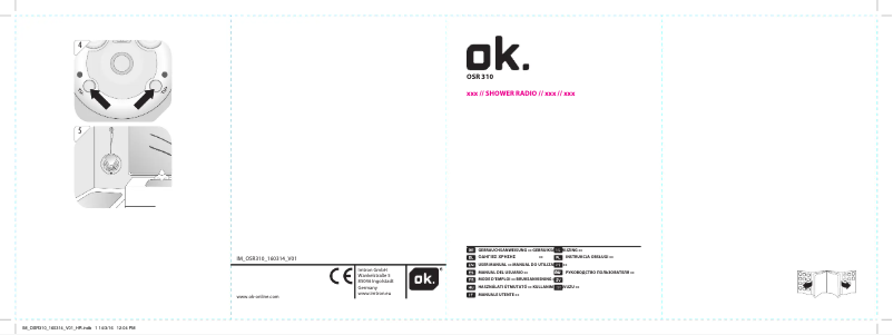 Page n°1 - Manuel utilisateur OK OSR 310