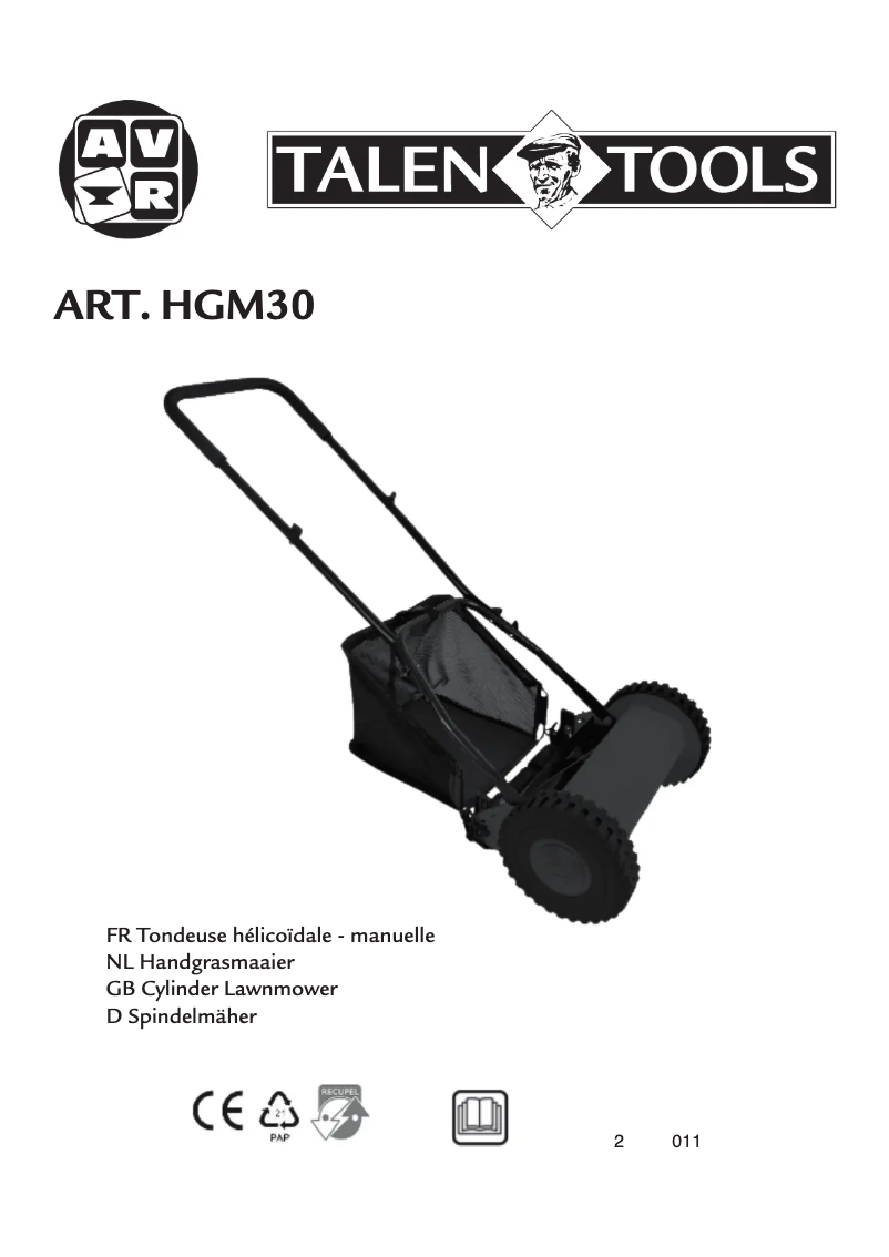 Page n°1 - Manuel utilisateur Talen Tools HGM30