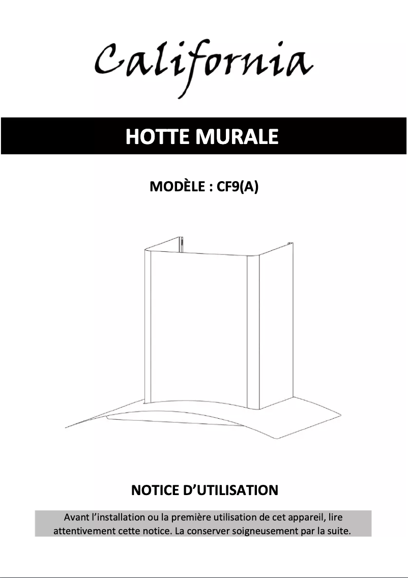 Image de la première page du manuel de l'appareil CF9-1