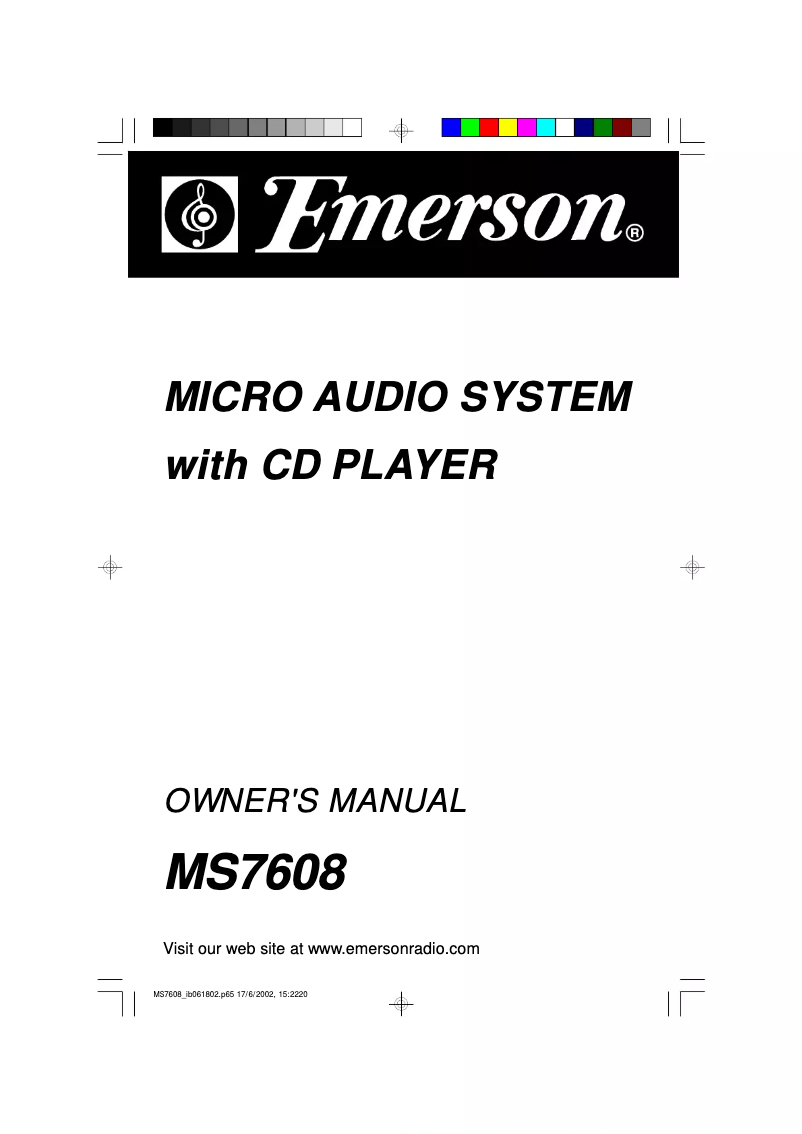 Image de la première page du manuel de l'appareil MS7608