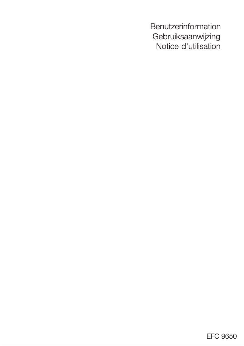 Page 1 de la notice Manuel utilisateur Electrolux EFC 9650x