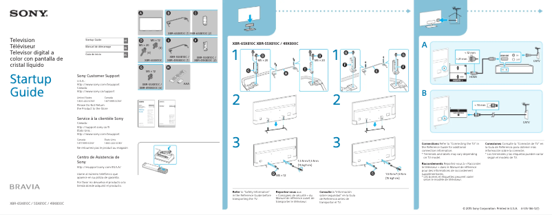 Image de la première page du manuel de l'appareil XBR-55X810C