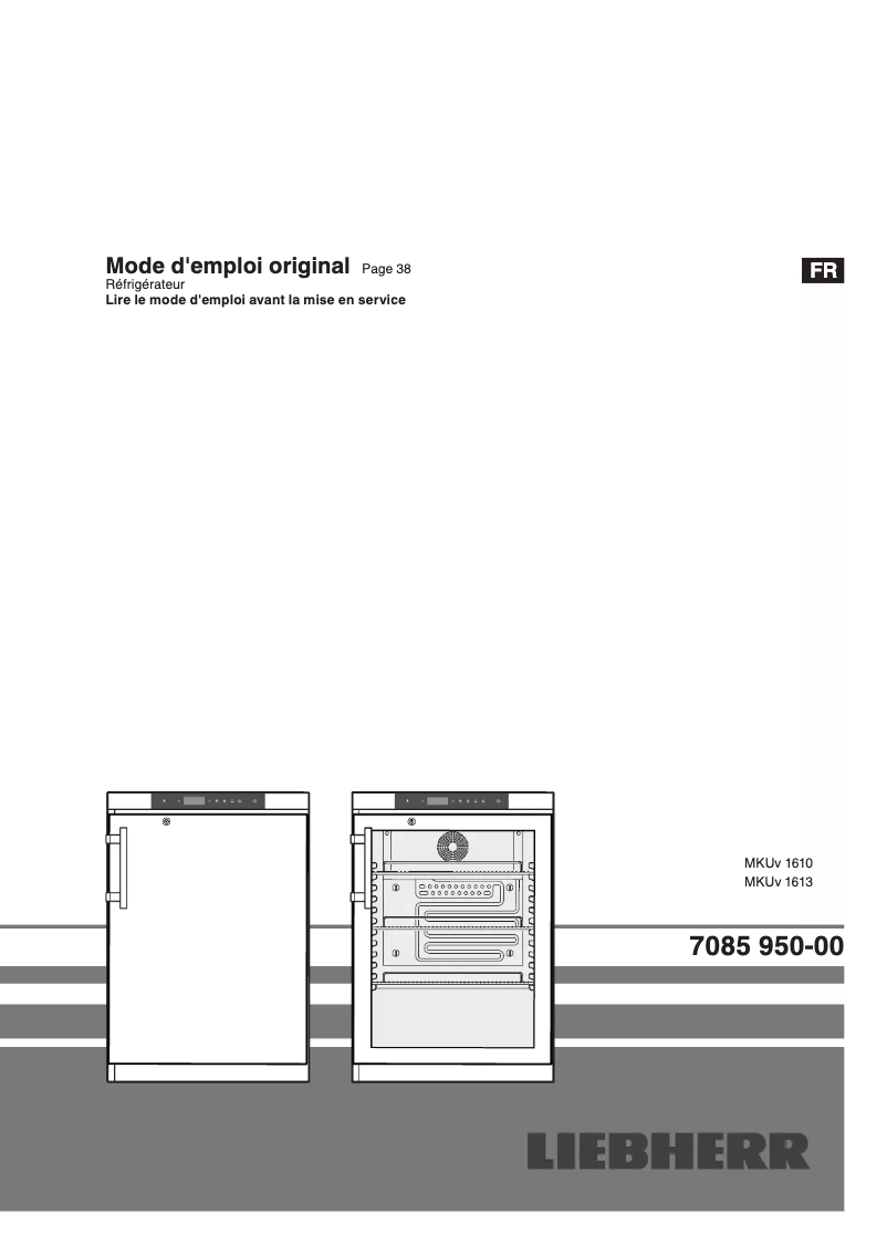 Page 1 de la notice Manuel utilisateur Liebherr MKUv 1610