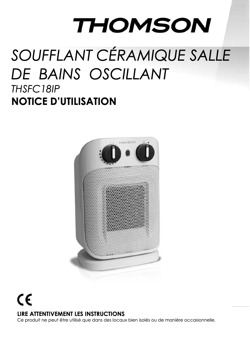 Image de la première page du manuel de l'appareil THSFC18IP