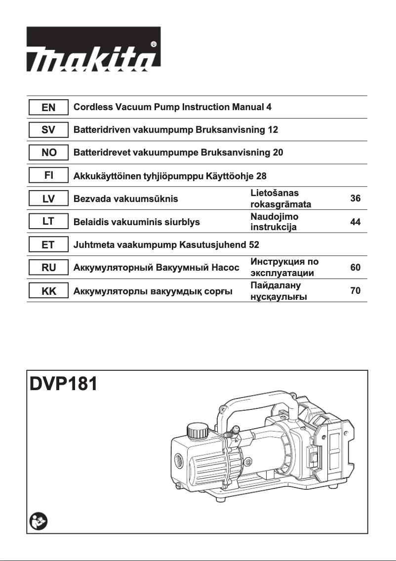 Image de la première page du manuel de l'appareil DVP181